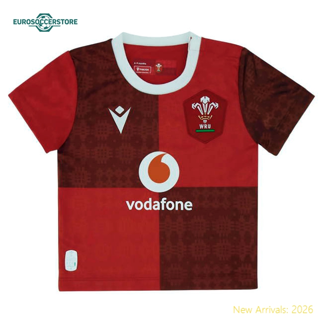 Wales Children 2025 Home Jersey Shirt Football Fan Apparel