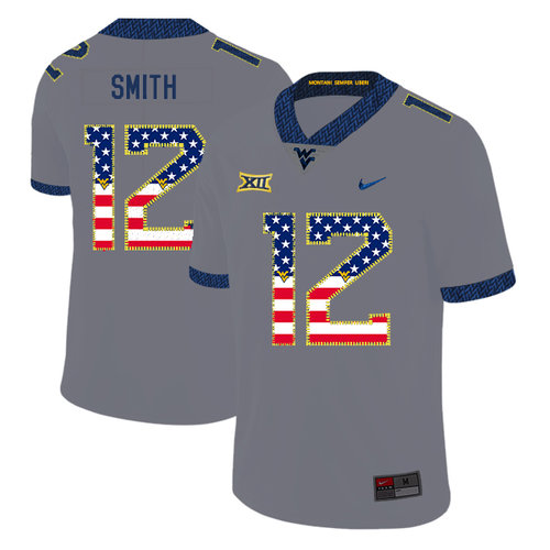 Men's None Gray 2024 alternate jersey Geno Smith #12 game jersey
