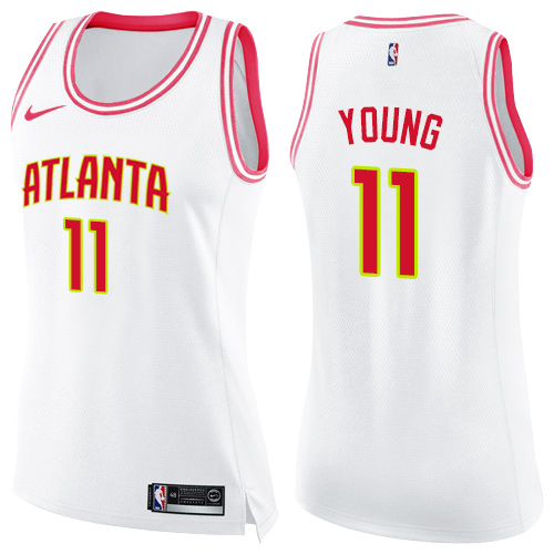 Hawks #11 Trae Y. Premium 2024 Icon NBA Jersey - White Swingman