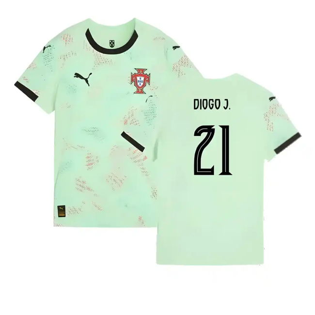 Portugal Soccer Squad Fashionable Away Match Shirt (Womens)
