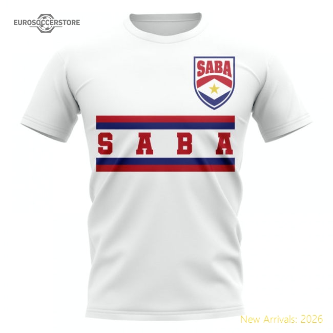 Top-grade Saba Core Football Country T-shirt (white) - Great Value