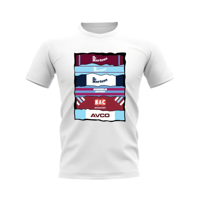 Vintage Jersey WHU Economical White - Adults Stretchable #13382