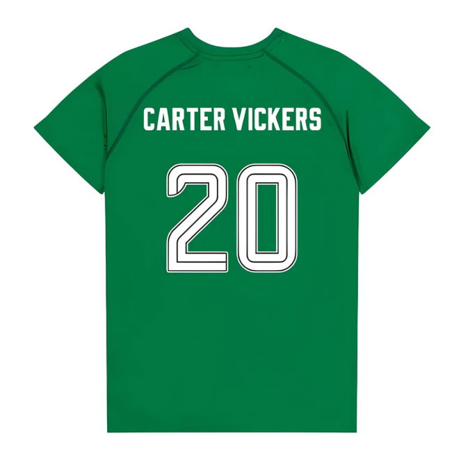 Celtic Poly T-Shirt Green/White - Kids Carter Vickers 20
