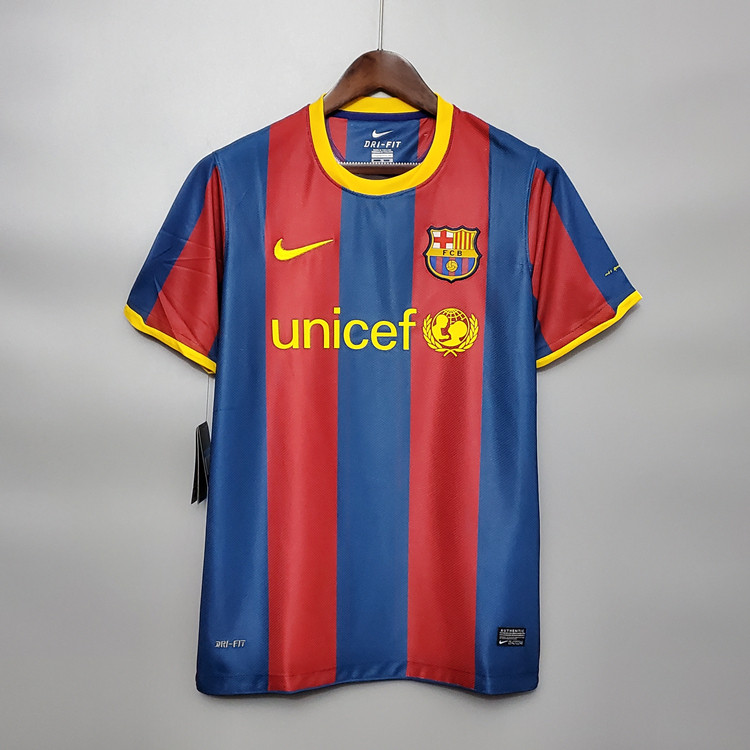 Premium Authentic Barca Barcelona FC 10-11 Retro Home Shirt