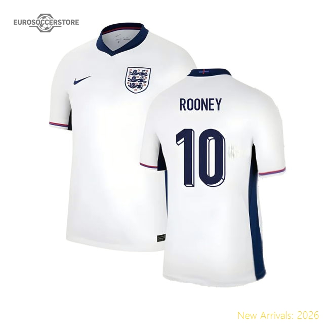 England Home Kit 2024-2025 Fan Style Jersey For Match Days