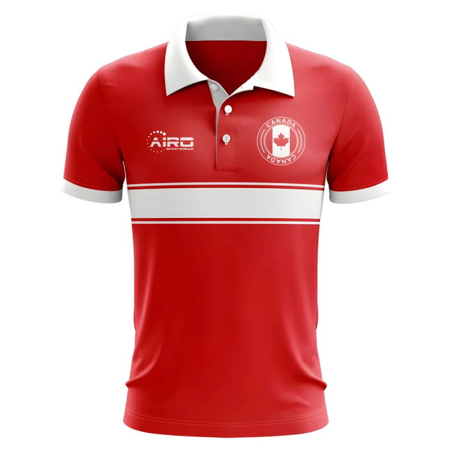 Collector'S-Item Pro-Grade Canada Concept Stripe Polo Shirt (Red)