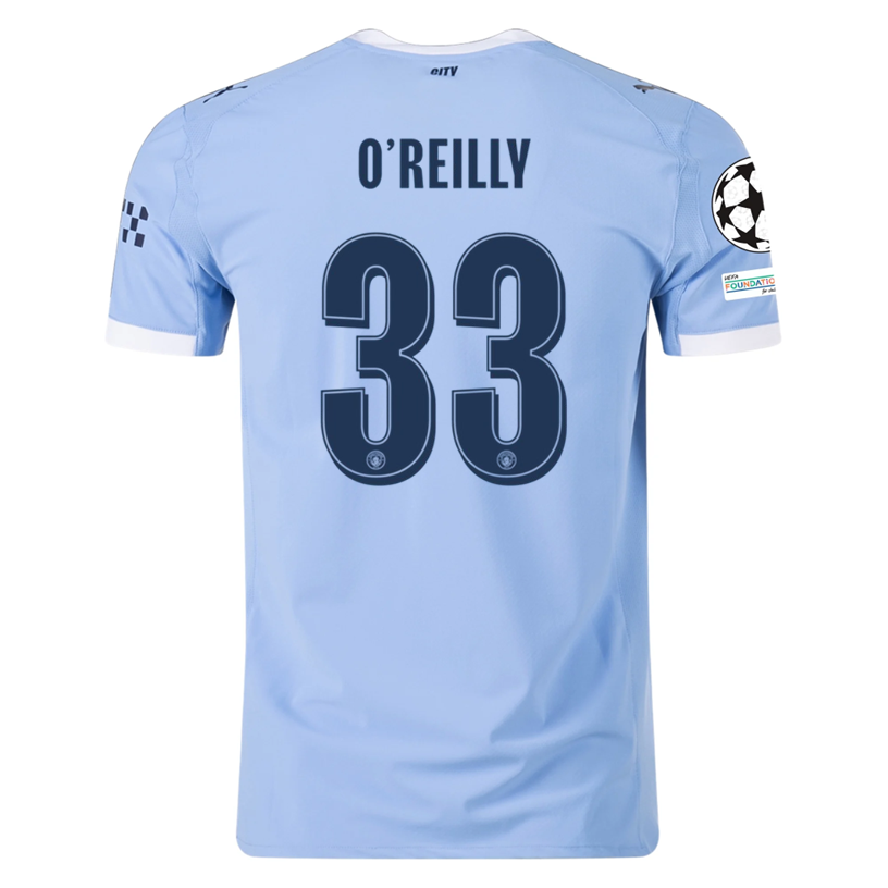 Manchester City Blue/White) 2025-2026 UCL Home Jersey – Authentic Shirt