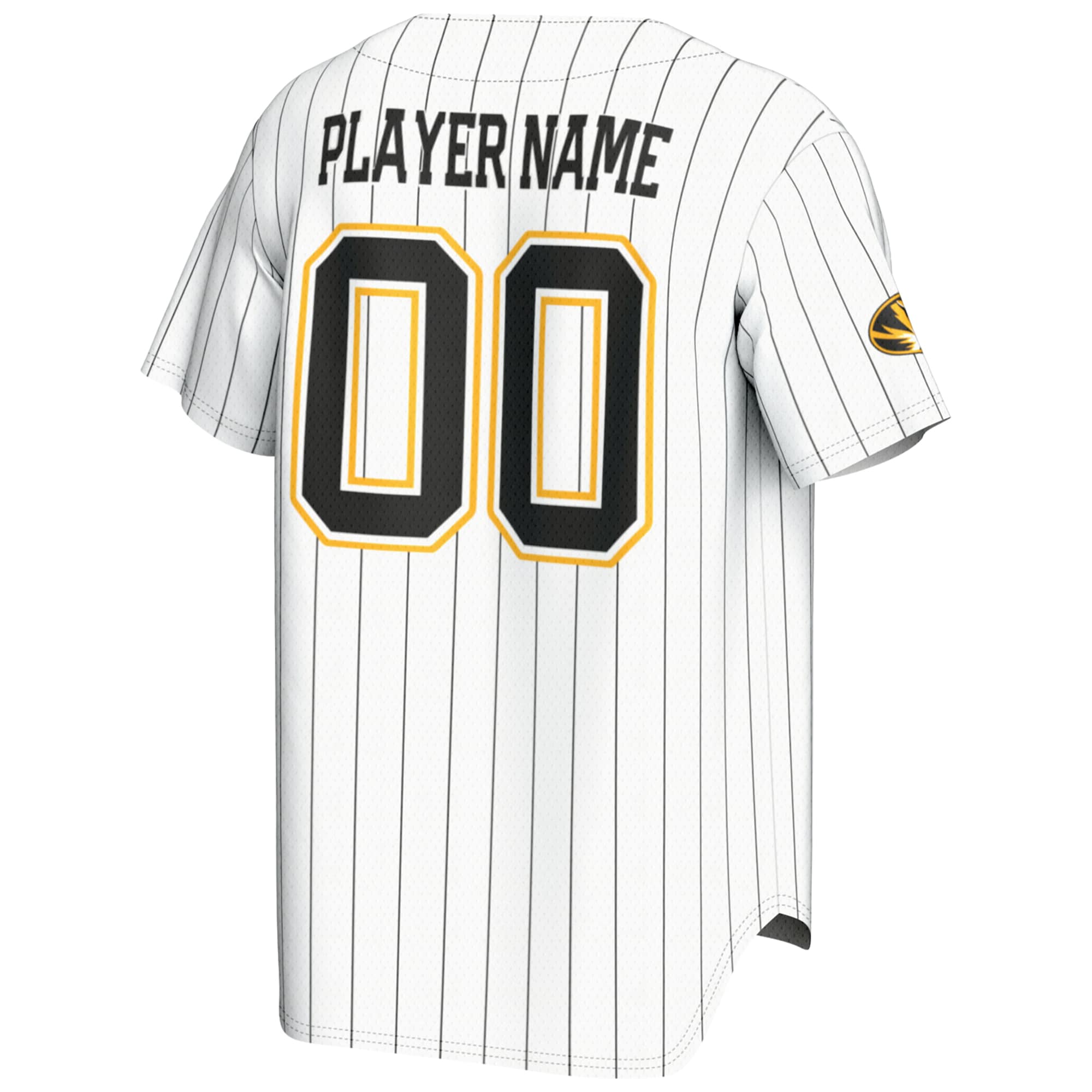 [NJP] Missouri Tigers GameDay Greats NIL Pick-A-Player Lightweight Baseball Jersey - White