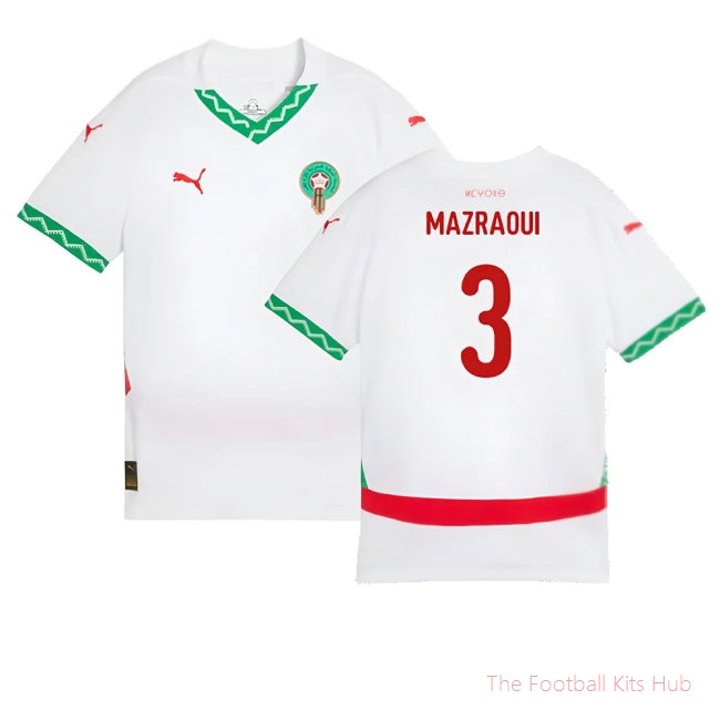2024-2025 Morocco Away Shirt (Kids) (Mazraoui 3)