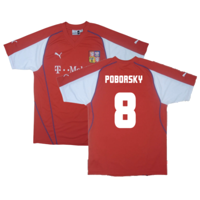 Czech Republic 2003-04 Home Shirt ((Excellent) L) (Poborsky 8)