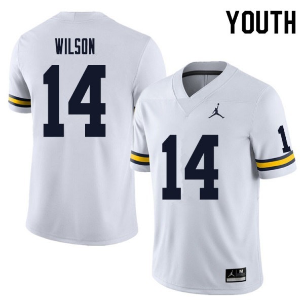 Youth(kids) Ncaa Team White Youth #14 Official Replica - Value