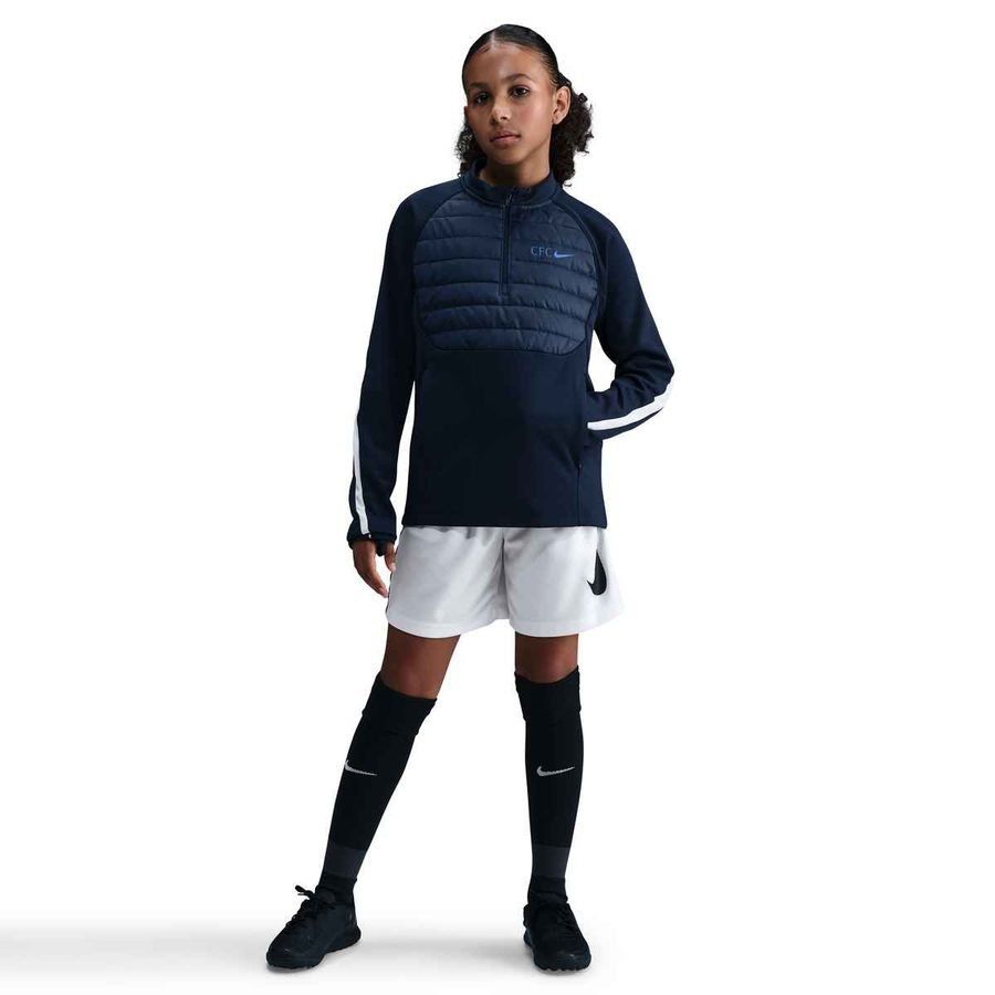 Chelsea Training Shirt Therma-FIT Academy Drill Winter Warrior - Obsidian/Rush Blue Kids