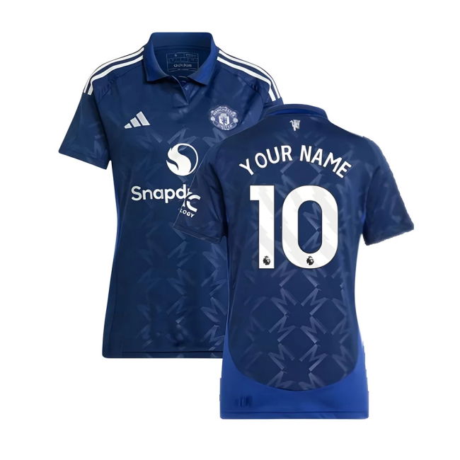 Man Utd Official 2024-2025 Man Utd Away Shirt (Womens) (Your Name)