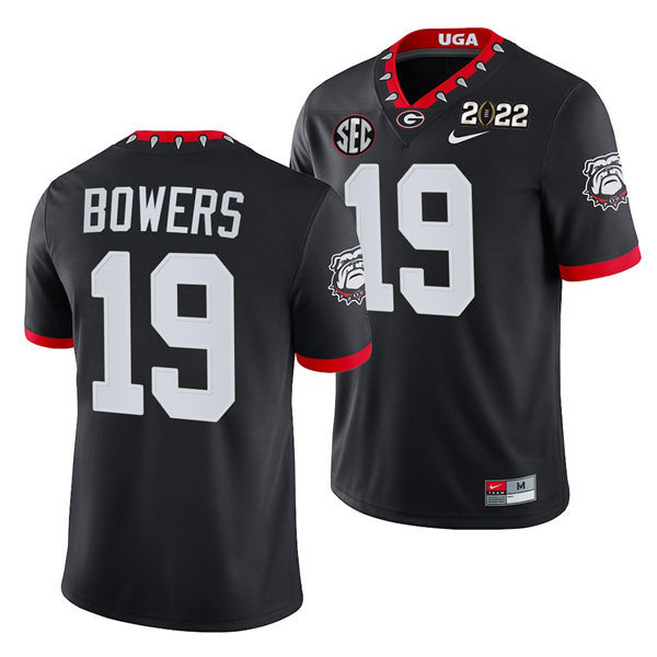 Men's Georgia Dawgs #19 Brock Bowers Black 2022 authentic moisture