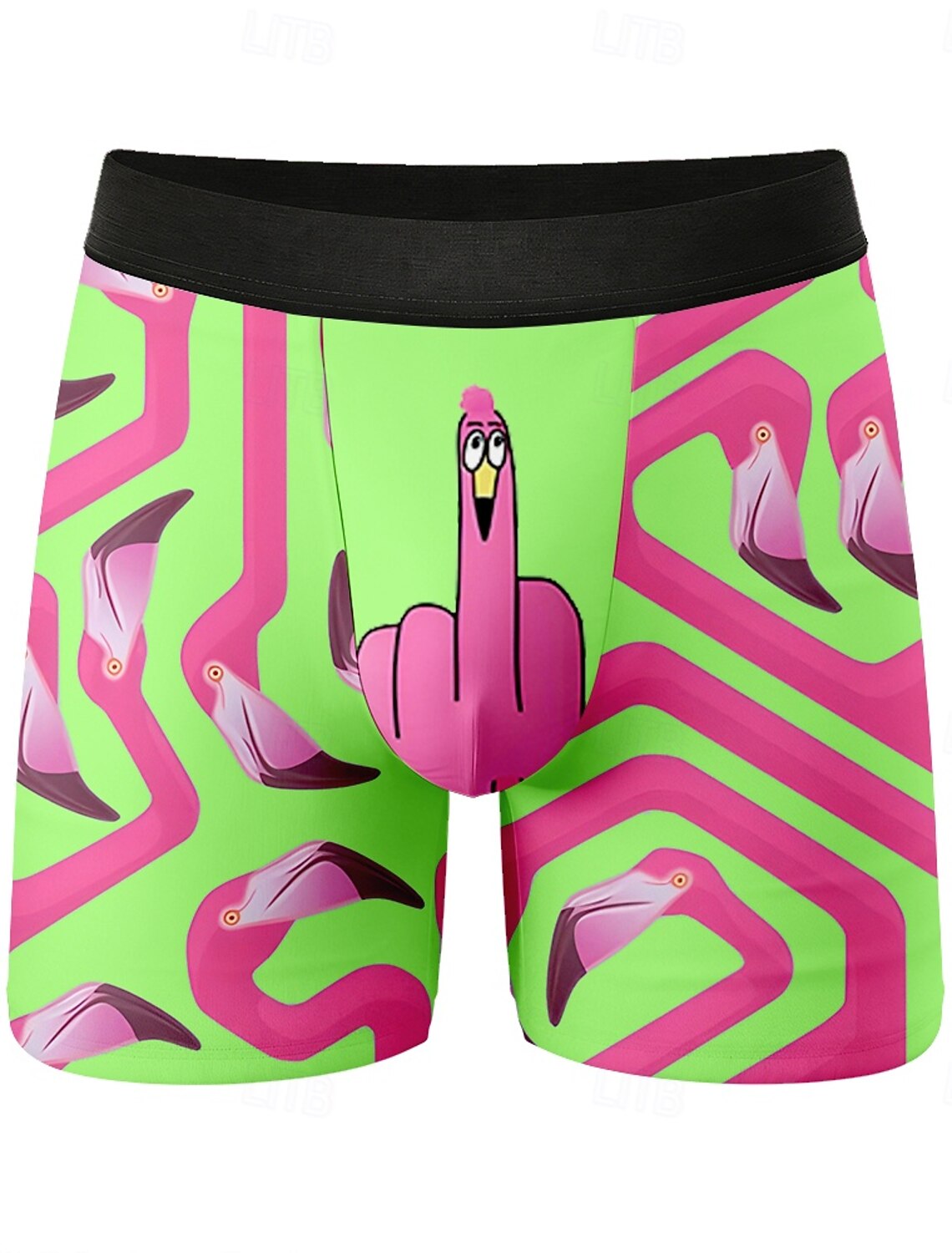 Men's Rooster Chick Funny Slang Stretchy Boxer Briefs Swimming Trunks