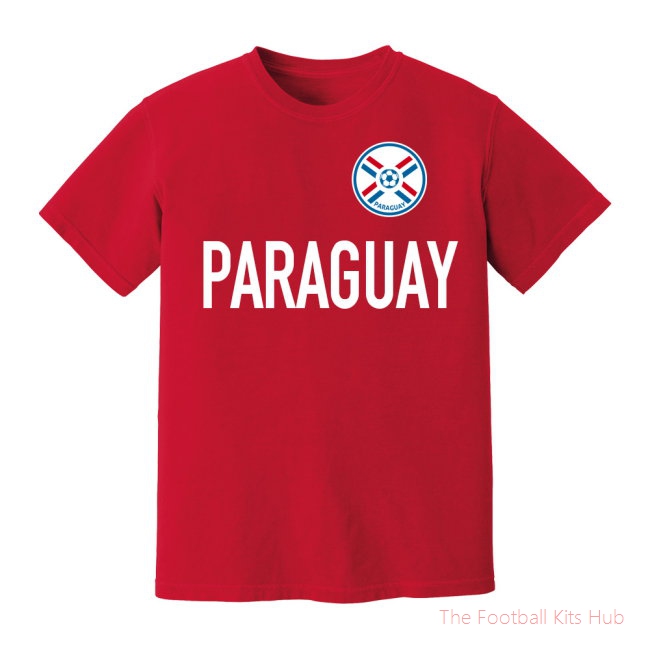 Paraguay National Team Text T-Shirt (Red)