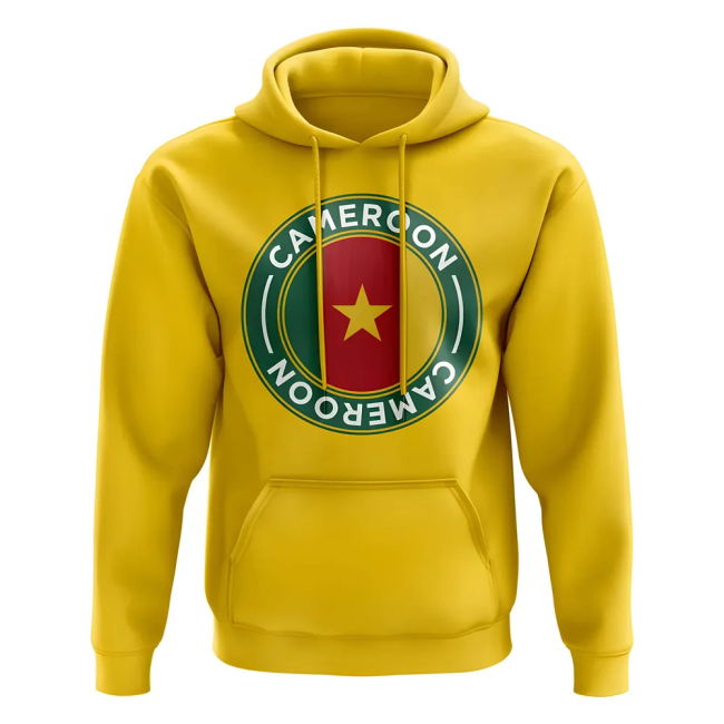 Match-Ready Tournament-Edition Cameroon Football Badge Hoodie (Yellow)