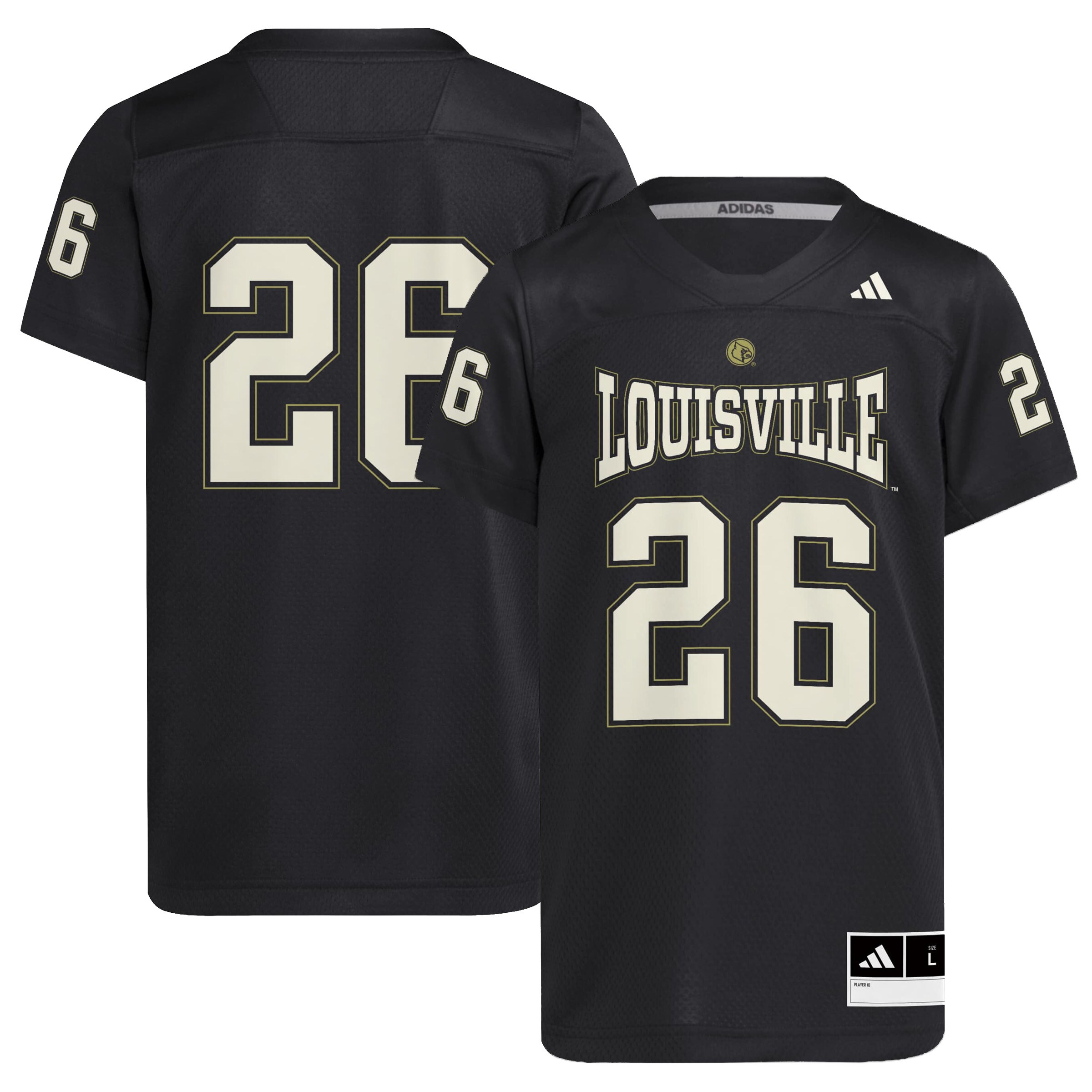 [DDG] Louisville Cardinals Youth For the Ville Strategy Football Jersey - Black