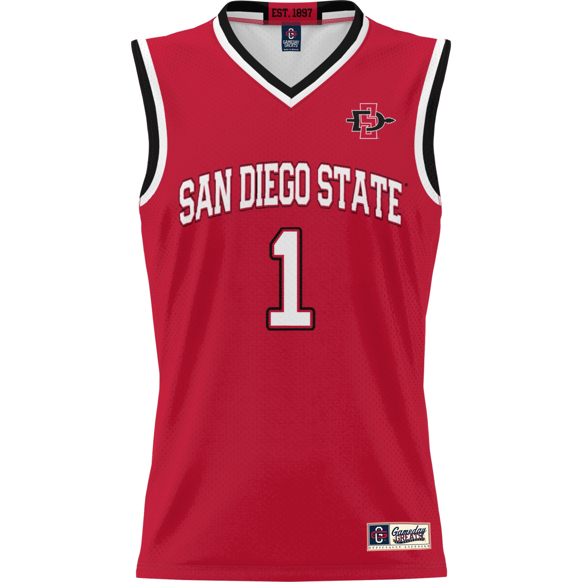 [DDG] San Diego State Aztecs GameDay Greats Lightweight Basketball Jersey - Scarlet