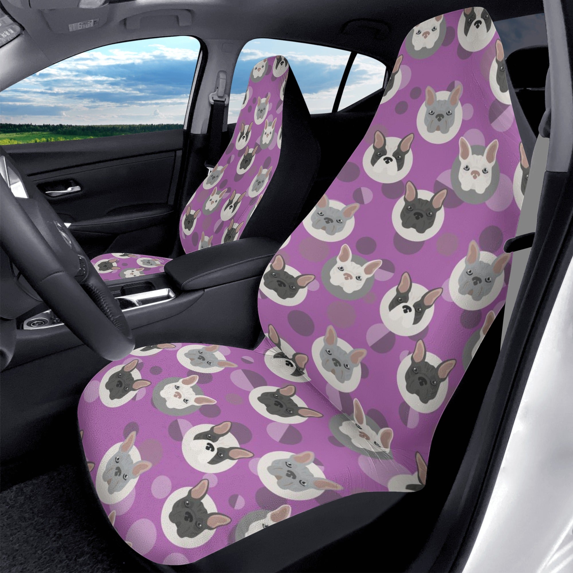 Pip - Safe Car Seat Covers (2 Pcs) For Frenchie Pups | Non-slip Design
