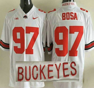 Men's OSU Ohio White 2015 replica Joey Bosa #97 team authorized Jersey