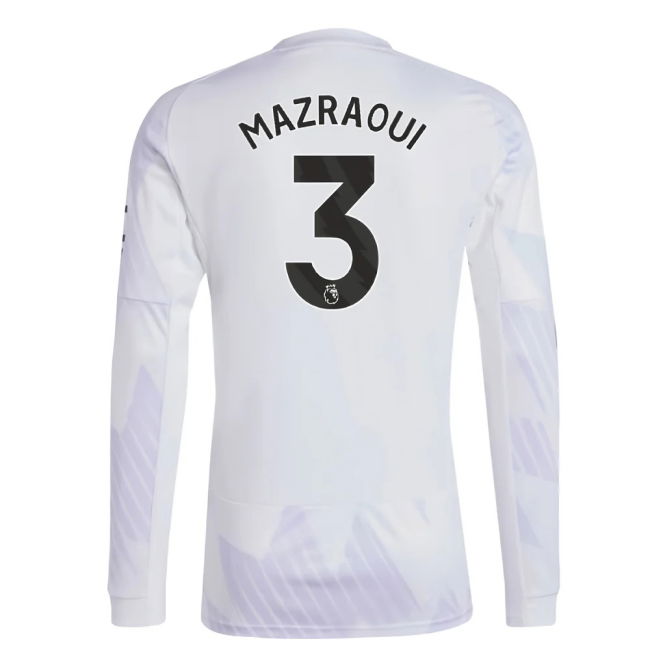Football Man Utd Long Sleeve Away Shirt Mazraoui #3 Top Tier Avid ...