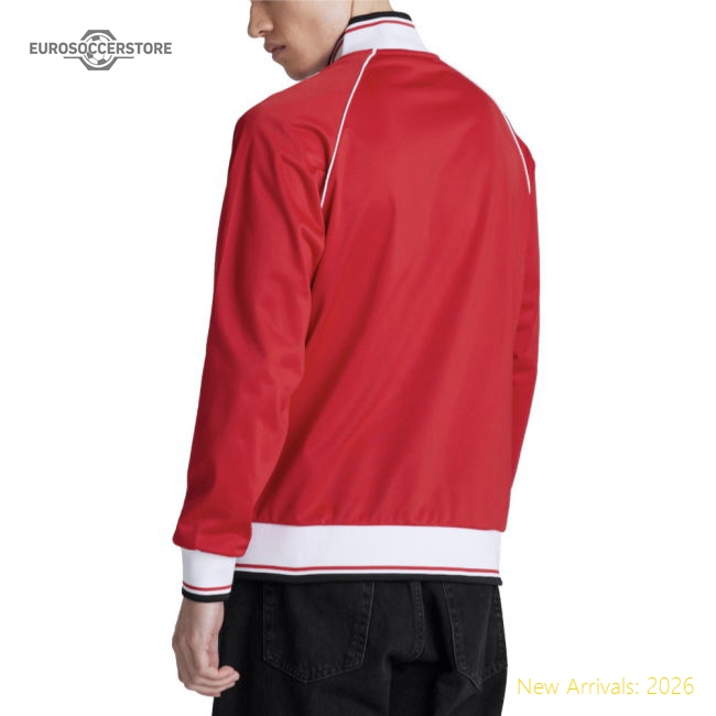 Superior Man Utd 1999 Home Inspired Vintage Track Jacket Red