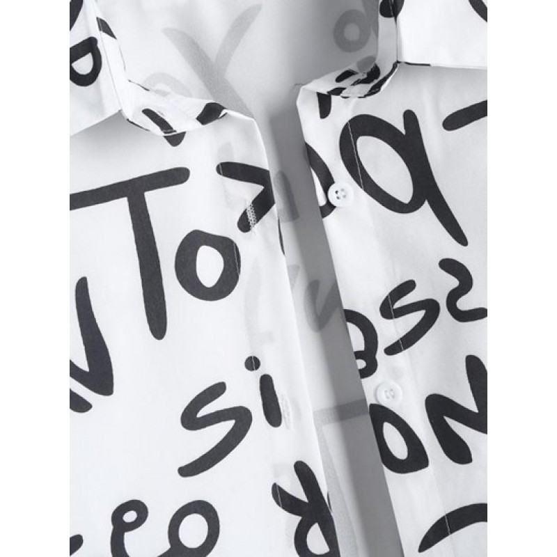 Allover Print Button Up Shirt EH4970