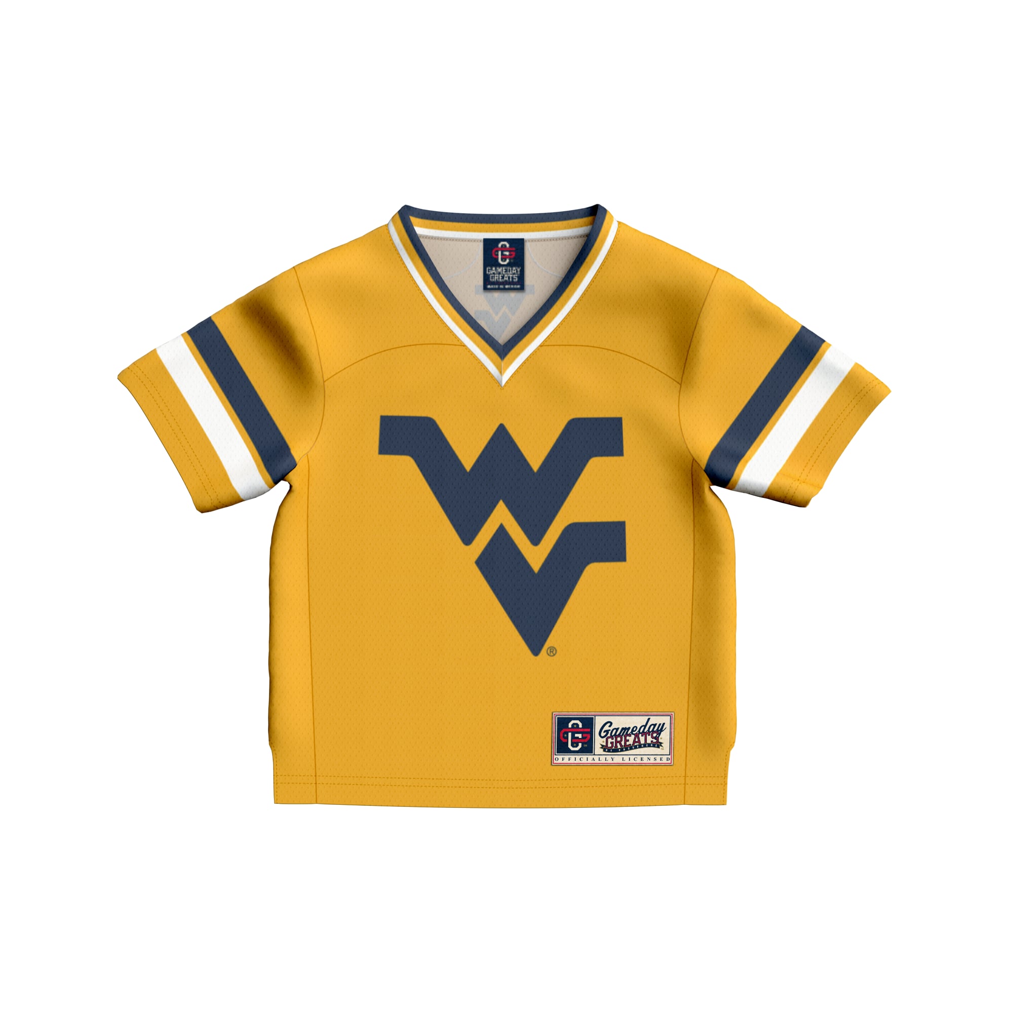 Infant #67 Gold West Virginia Mountaineers Lightweight Collegiate Football Fashion Jersey