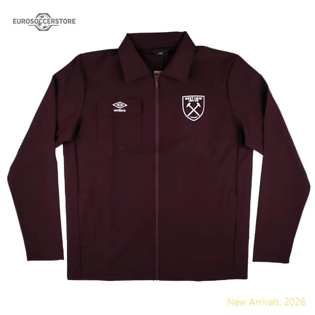 2024-2025 West Ham Presentation Jacket (wine) - Kids - Excellent Value