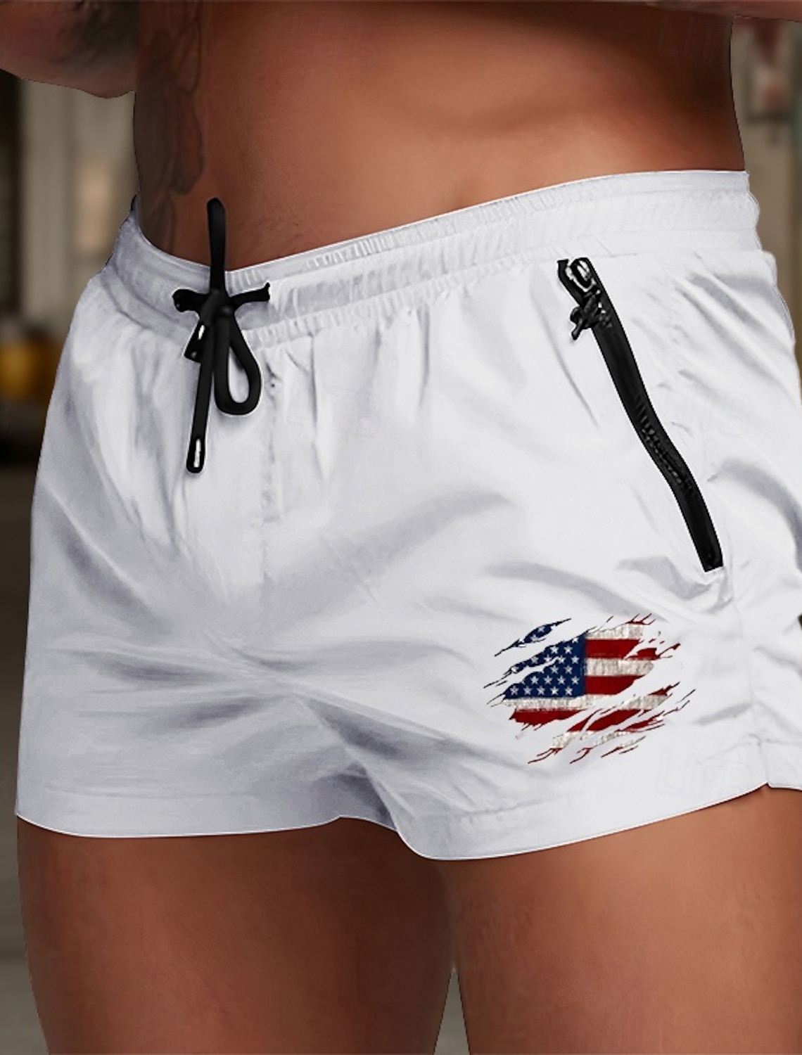 Men's Board Shorts Swim Shorts Swim Trunks Drawstring with Mesh lining Elastic Waist Coconut Tree Comfort Quick Dry Short Holiday Beach Weekend Fashion Casual Black White Micro-elastic
