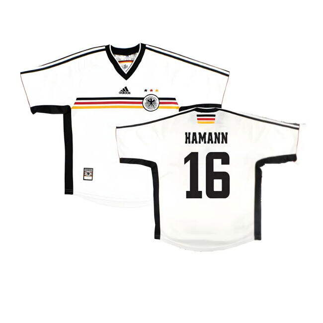 Cheap Germany 1998-00 Home Shirt ((Very Good) L) (Hamann 16) Playful