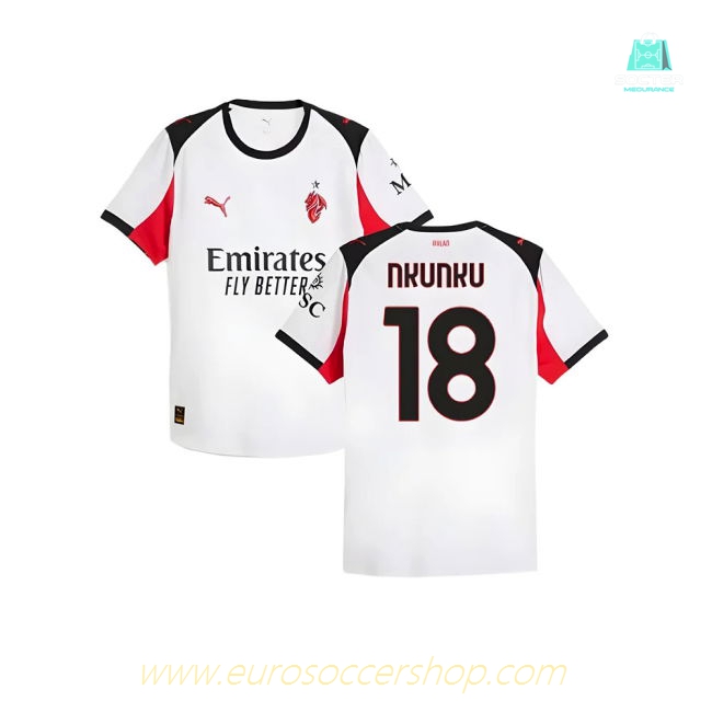 2025-2026 AC Milan Authentic Away Shirt (Nkunku 18)