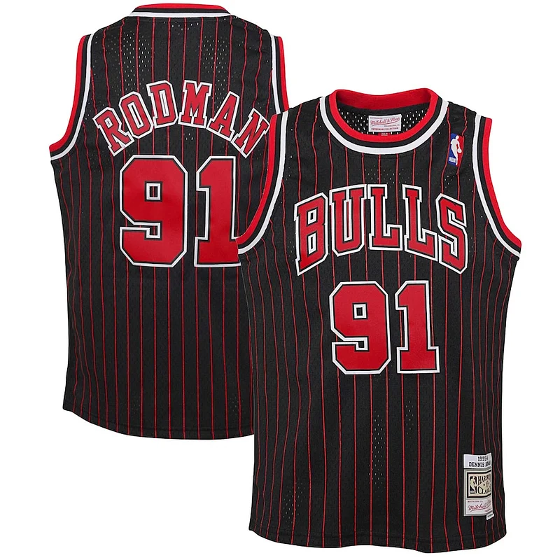 Premium Dennis Rodman CHI Basketball Jersey - Black - Licensed Product