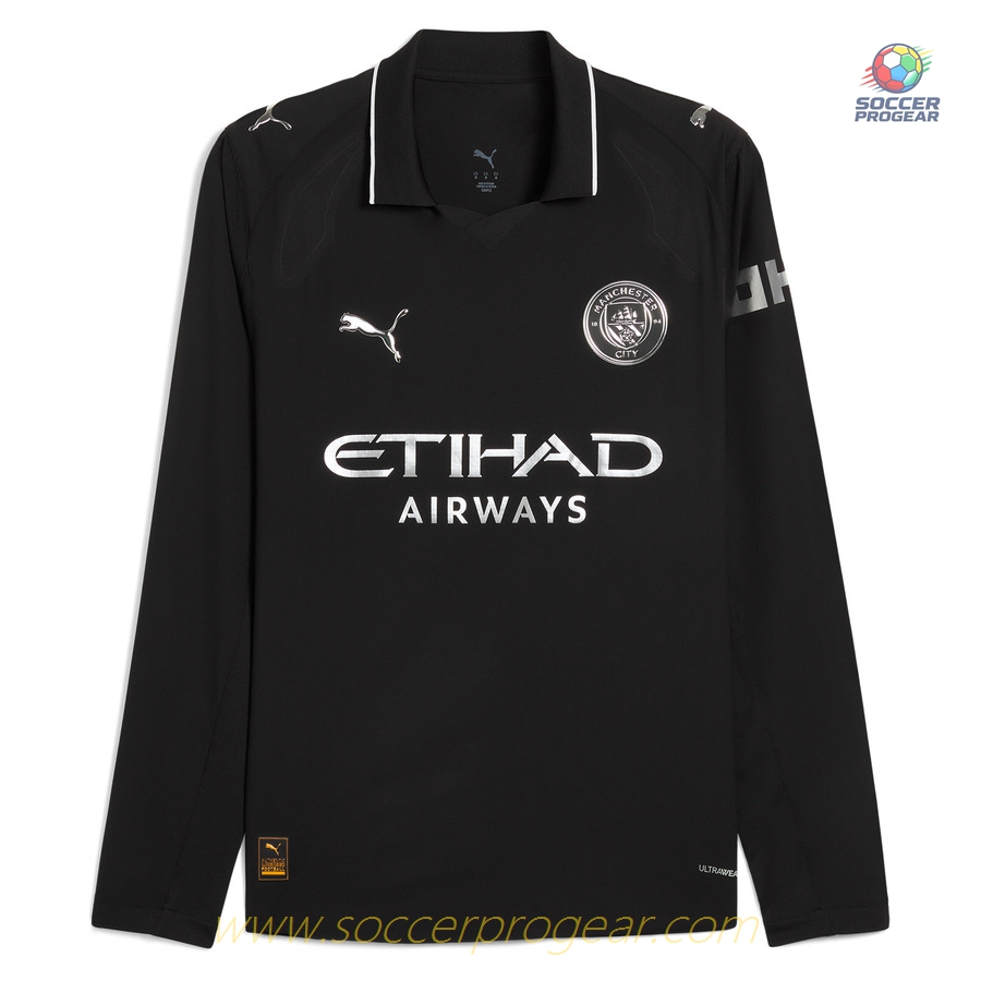 Manchester City Away Shirt 2025-26 Edition Long-Sleeve
