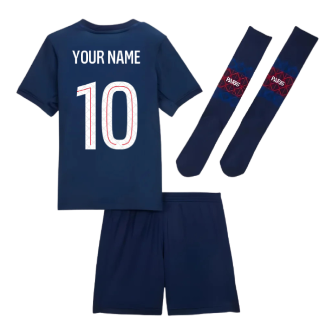 Premium 2025-2026 Psg Home Little Kids Mini Kit (Your Name)