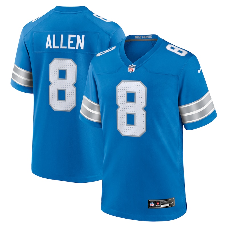 None Kyle Allen Star Player DET Lions Premium Jersey for NFL Fans