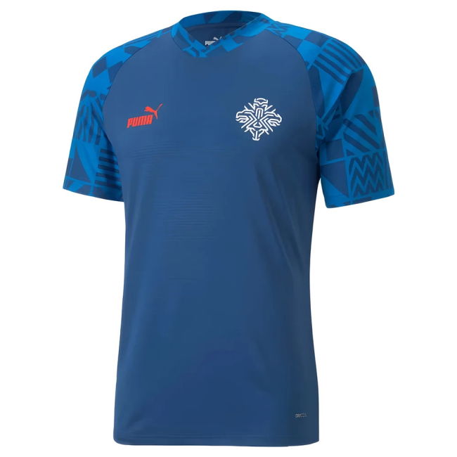 2022-2023 Iceland Pre Match Jersey (Blue) Euro Worldcup