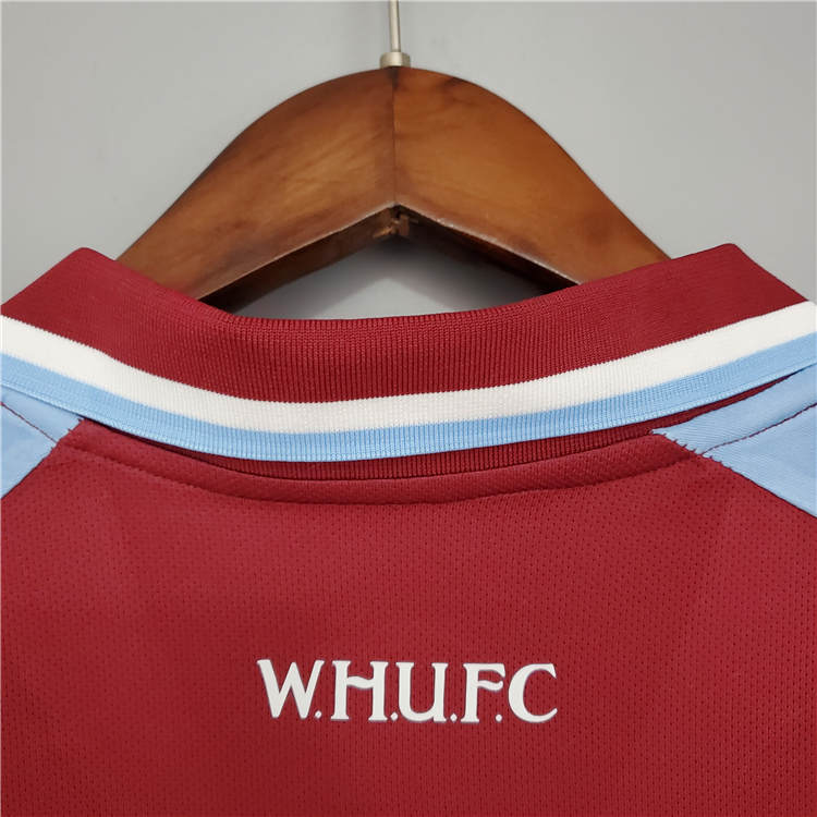 West Ham United 21-22 Home Red Soccer Jersey Football Shirt -