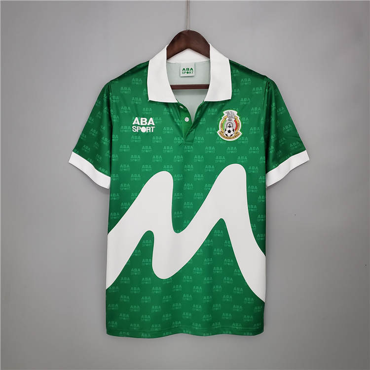 Advanced Fabric MEXICO RETRO SHIRT 1995 HOME SOCCER JERSEY FOOTBALL