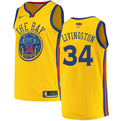Gold Nike State Warriors #34 Warriors Jersey - Breathable Material