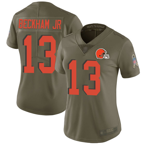Authentic C B Browns NFL #13 Odell Beckham Limited Brown Jersey