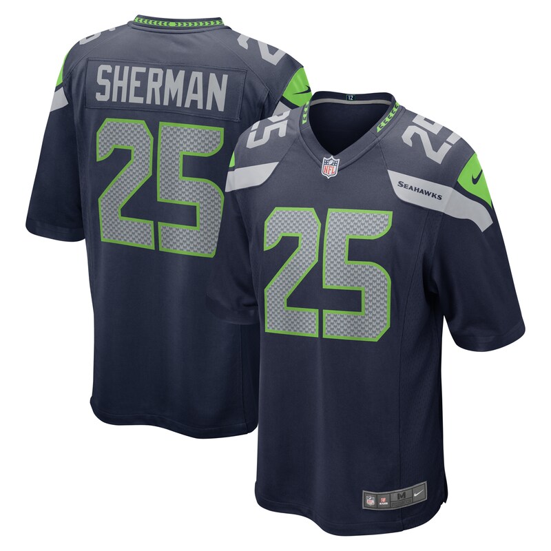 None Richard Sherman SEA Seahawks Powerful Pro-Level Jersey for NFL Fa
