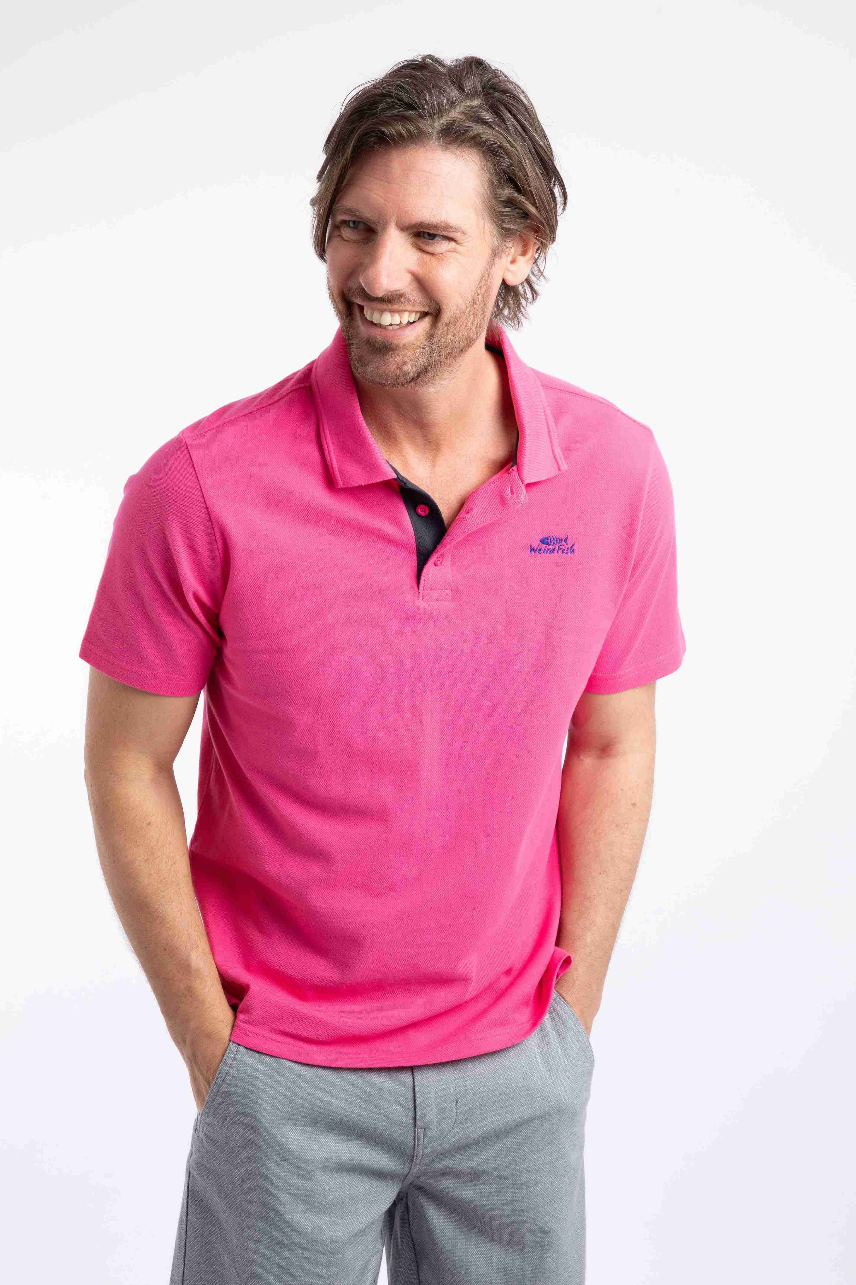 Miles Pique Polo Shirt Peony