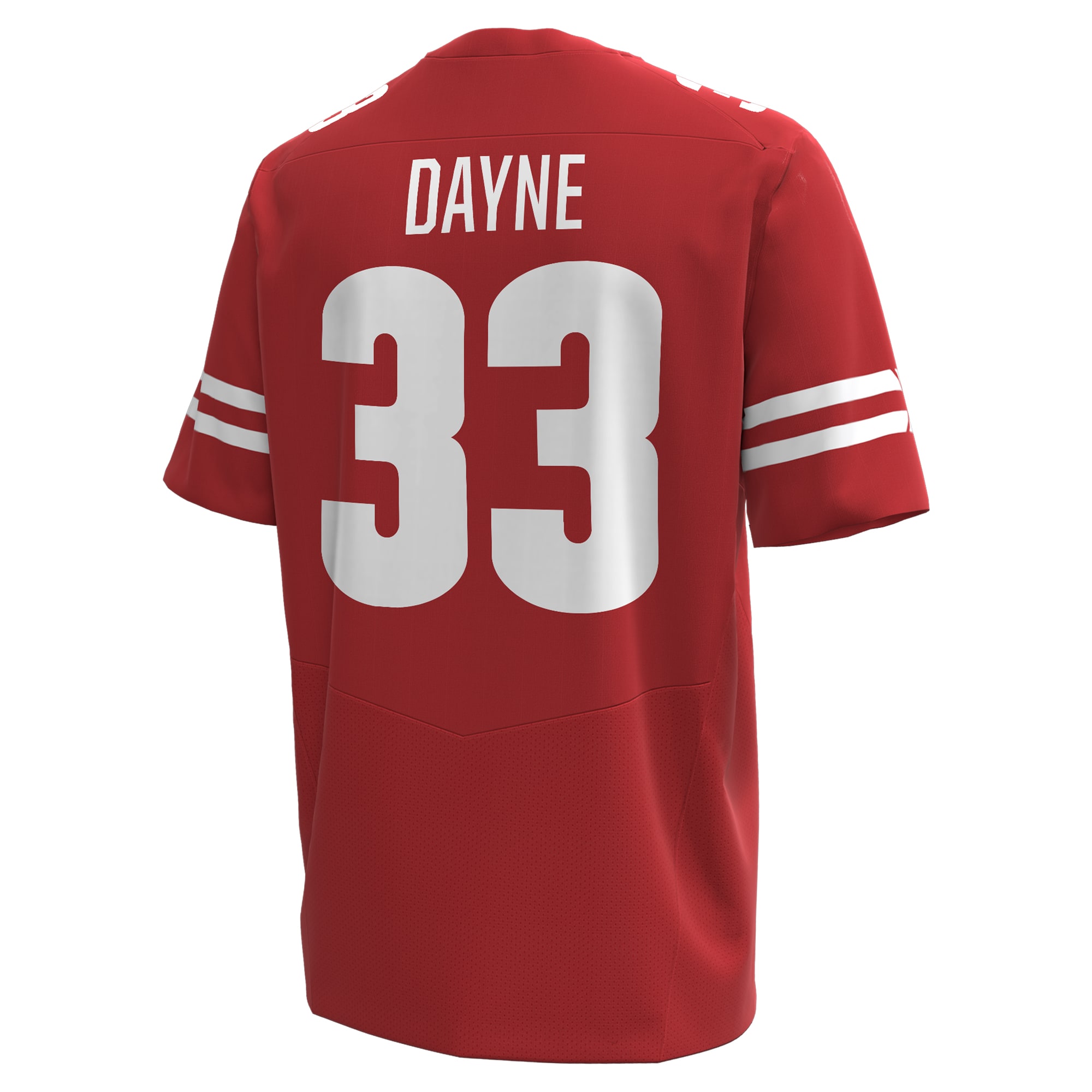 [NJP] Ron Dayne Wisconsin Badgers NIL Football Replica Player Jersey - Red