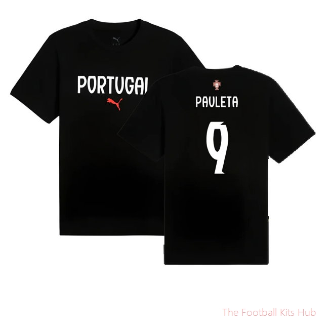 2025-2026 Portugal ftblNRGY Tee (Black) (Pauleta 9)