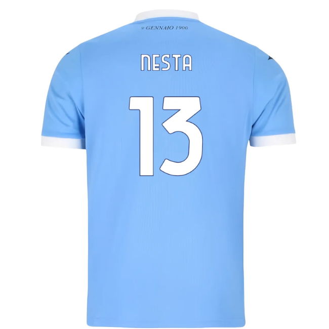 Kids Unique Limited Quality Lazio Home Rare Jersey (Nesta 13)