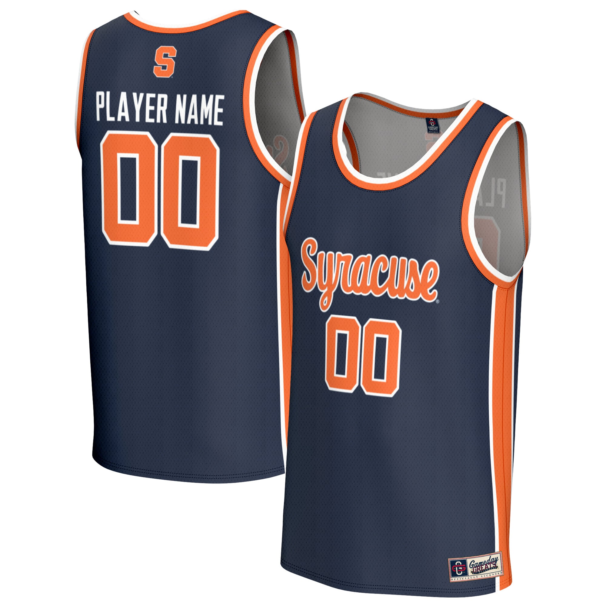 Syracuse Orange GameDay Greats Unisex NIL Pick-A-Player Men's Basketball Lightweight Jersey - Navy