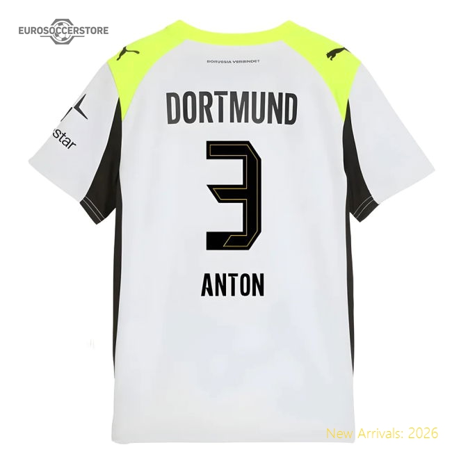 High-Quality 2025-2026 Borussia Dortmund Away Shirt (Kids) (Anton 3)