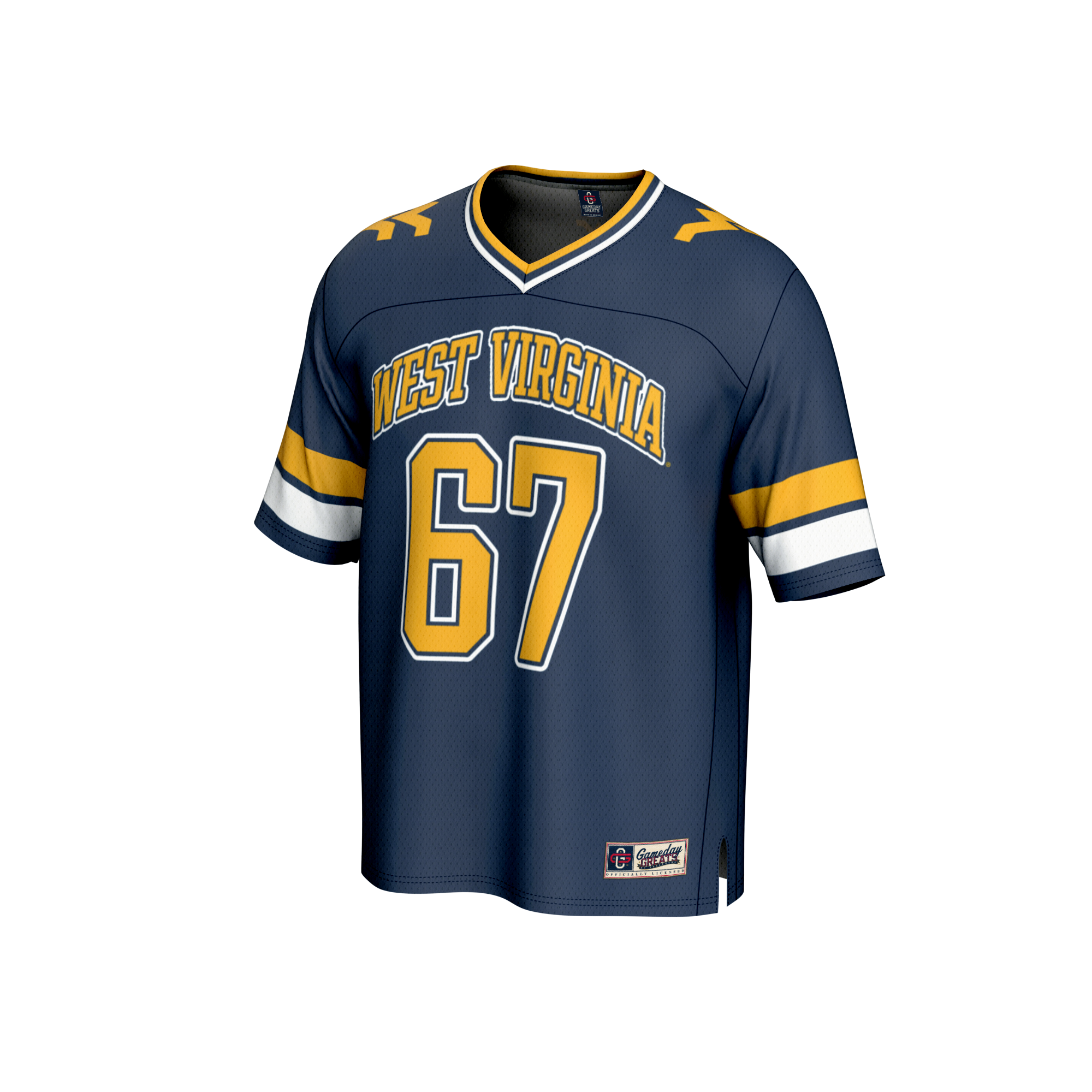 [DDG] West Virginia Mountaineers GameDay Greats Youth Lightweight Collegiate Football Fashion Jersey - Navy